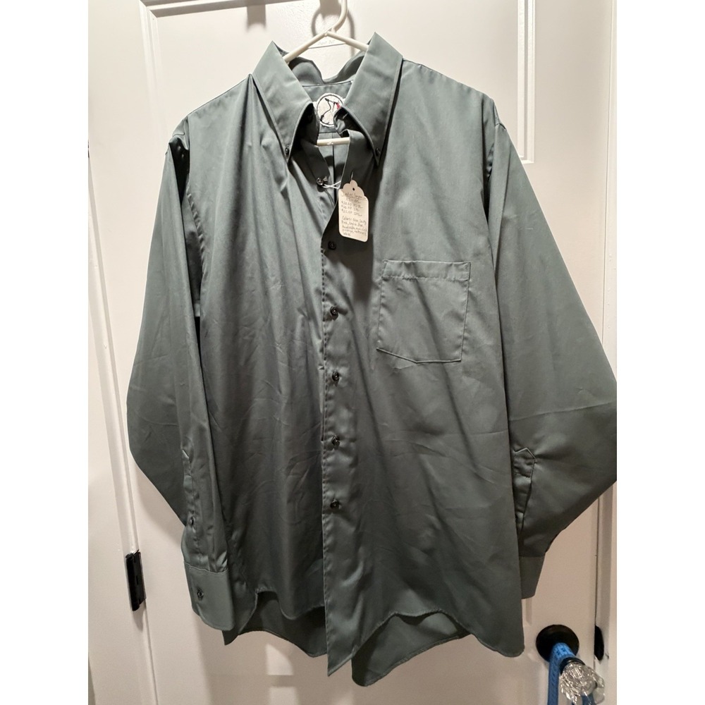 KOMA Gear Men's L Premium Class Approved Work Shirt Sage Green Crane Logo